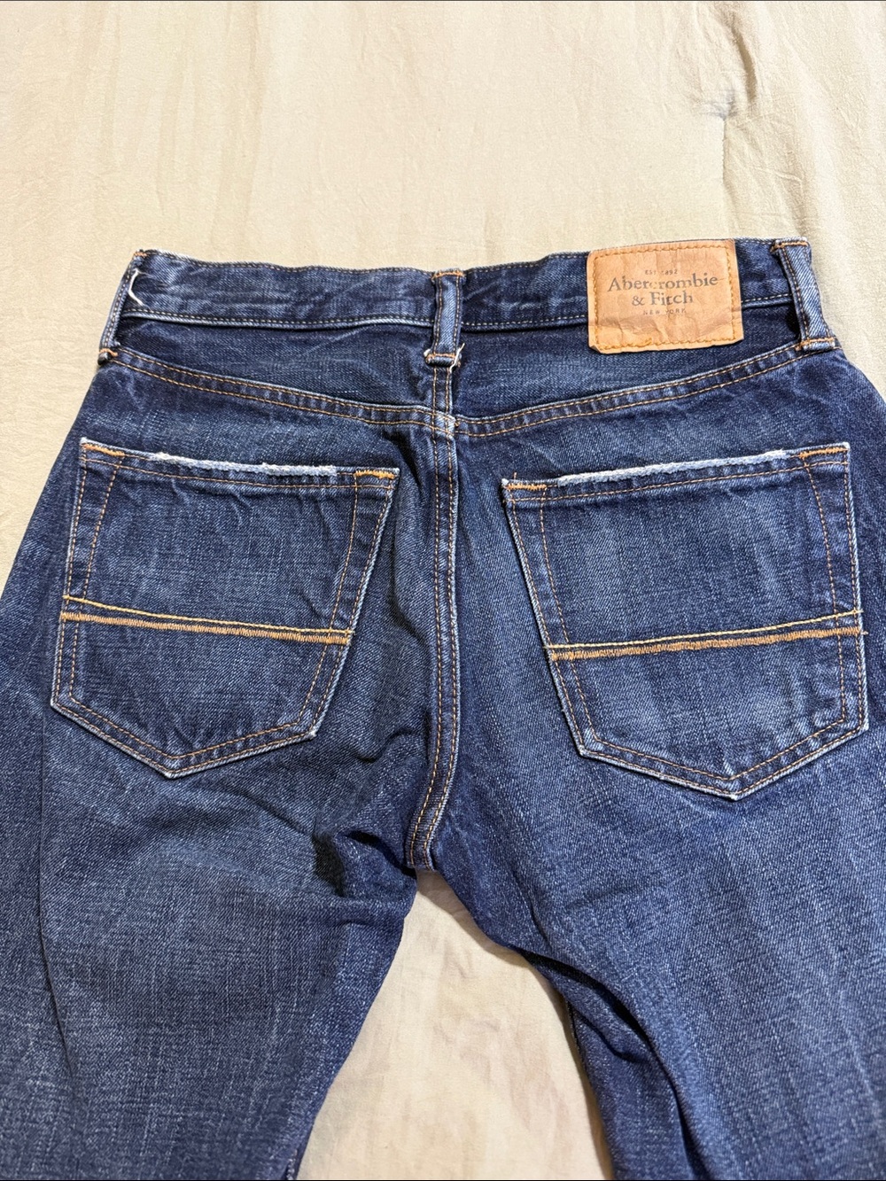 Abercrombie & Fitch Men's Indigo Slim Straight Jeans
